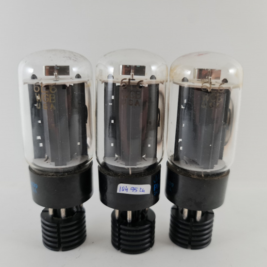 3 X JAN 6L6WGB PHILIPS ECG TUBE....