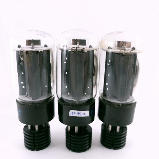 3 X JAN 6L6WGB PHILIPS ECG TUBE....