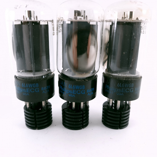 3 X JAN 6L6WGB PHILIPS ECG TUBE....