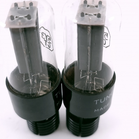 2 X 5Y3GT TUNG-SOL TUBE. 1950s PROD. BLACK PLATES. MATCHED PAIR. 119. CH165