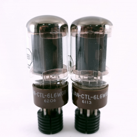 2 X 5881 TUNG-SOL TUBE. 1960s PROD. TRIPLE GETTER. MATCHED PAIR. 125. CH165