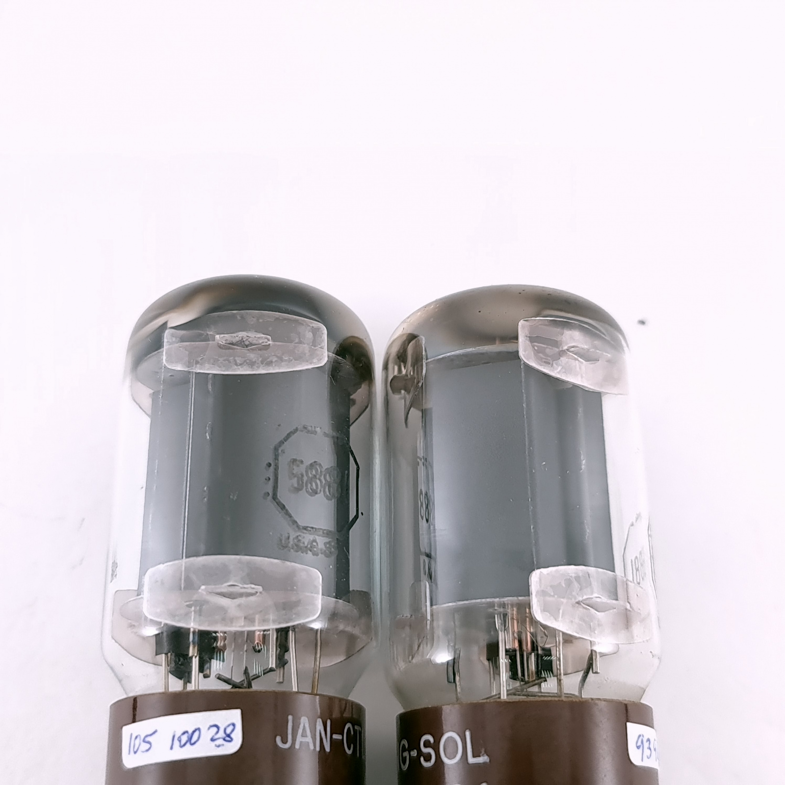 X Tung Sol Tube S Prod Triple Getter Matched Pair Ch