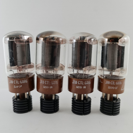 4 X 6098 TUNG-SOL TUBE. 1950s PROD. D-GETTER. 2 MATCHED PAIR. 126. CH165