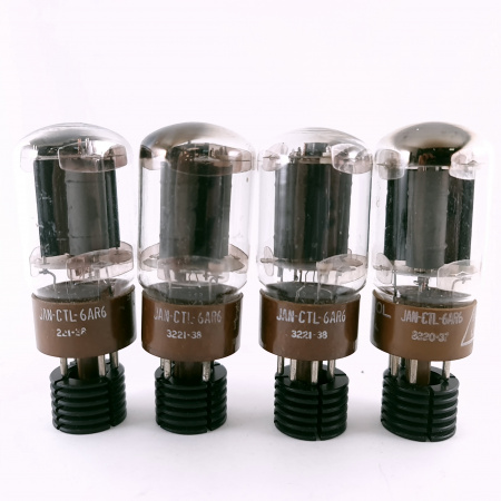 4 X 6098 TUNG-SOL TUBE. 1950s PROD. D-GETTER. 2 MATCHED PAIR. 126. CH165