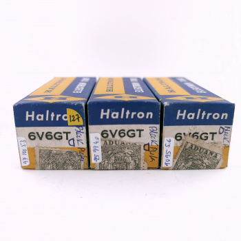 3 X 6V6GT HALTRON TUBE....