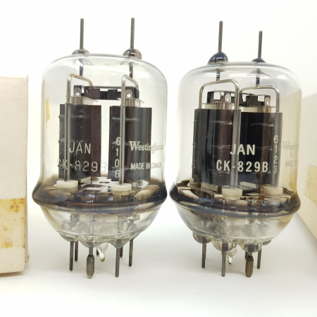 2 X 829B WESTINGHOUSE TUBE. PAIR TUBE. NOS / NIB. RCB355