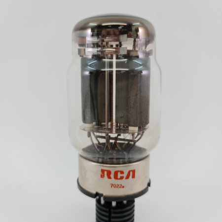 1 X 6336A RCA TUBE. 1960s PROD. BLACK PLATES. DUAL GETTER. 3 MICA. 3. CH166