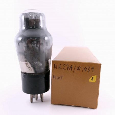 1 X NR27A / W1039 MWT TUBE. 1940s PROD. BLACK PLATES. RARE GETTER. 8. CH166