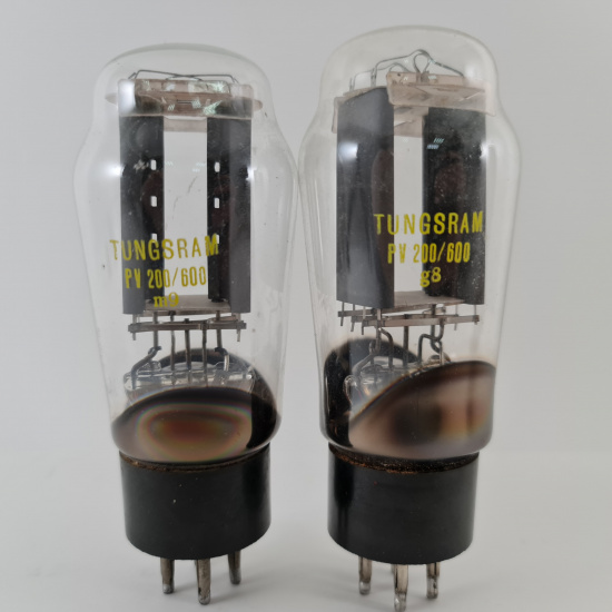 2 X PV200/600 TUNGSRAM TUBE. 1950s...