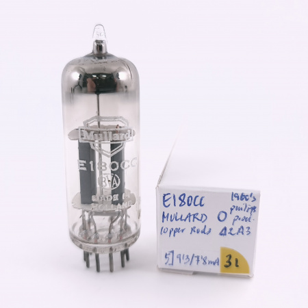 1 X E180CC MULLARD TUBE. 1960s PHILIPS PROD. COPPER RODS. 31. CH166