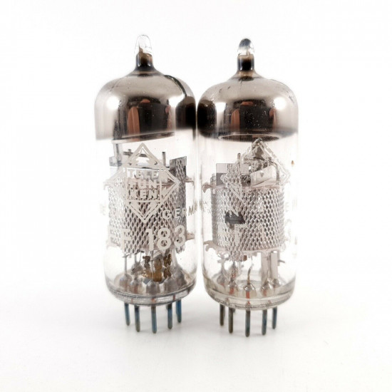 2 X EF183 / 6EH7 TELEFUNKEN TUBE. 1950s Siemens und Halske PROD. 99/104% CH131