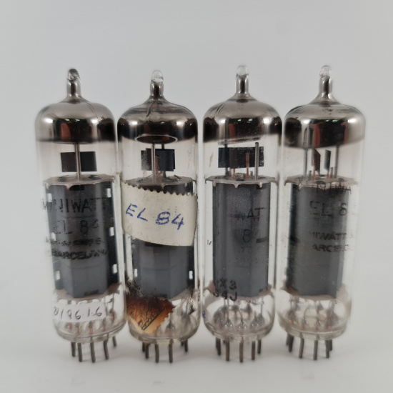 4 X EL84 MINIWATT BARCELONA TUBE....