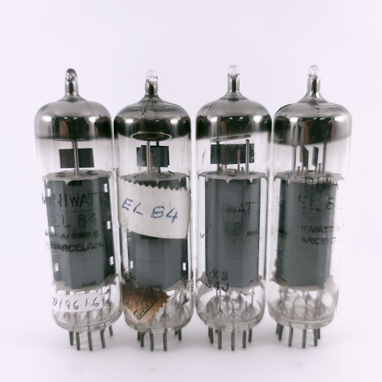 4 X EL84 MINIWATT BARCELONA TUBE....
