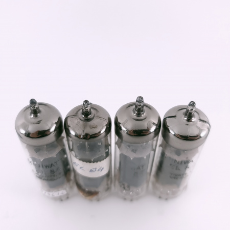 4 X EL84 MINIWATT BARCELONA TUBE. 1950s PROD. rX3 CODES. LITTLE USED. 38. CH166