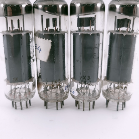 4 X EL84 MINIWATT BARCELONA TUBE. 1950s PROD. rX3 CODES. LITTLE USED. 38. CH166