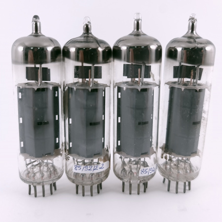 4 X EL84 MINIWATT BARCELONA TUBE. 1950s PROD. rX3 CODES. LITTLE USED. 38. CH166