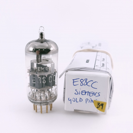 1 X E88CC / 6922 SIEMENS TUBE. 1960s PROD. GOLD PIN. 39. CH166