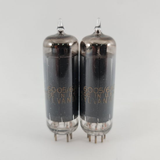 2 X 6005 / 6AQ5W SYLVANIA GOLD TUBE....