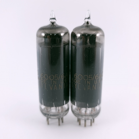 2 X 6005 / 6AQ5W SYLVANIA GOLD TUBE....