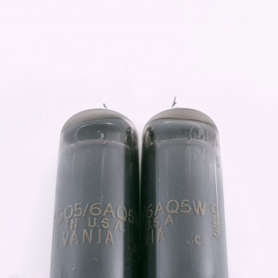 2 X 6005 / 6AQ5W SYLVANIA GOLD TUBE....