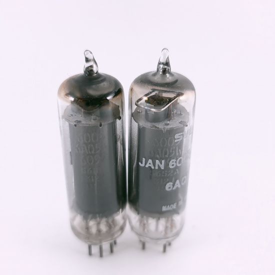 2 X JAN 6005 / 6AQ5W SYLVANIA TUBE....