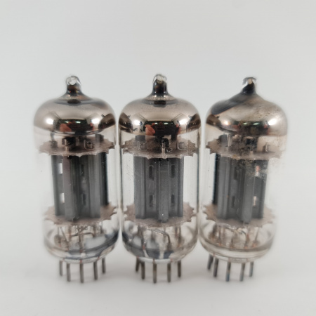 3 X 5687 RAYTHEON TUBE. 1960s TUNG-SOL PROD. 17MM BLACK PLATES. 44. CH166