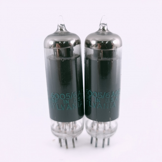 2 X JHS 6005 / 6AQ5W SYLVANIA TUBE....