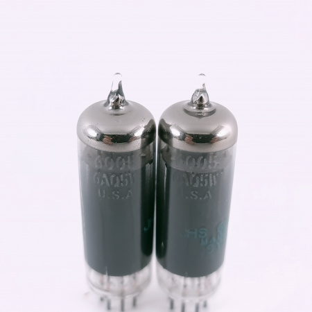 2 X JHS 6005 / 6AQ5W SYLVANIA TUBE. 1964 PROD. BLA. PLA. MATCHED PAIR. 50.CH166