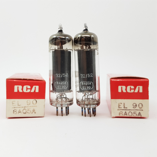 2 X EL90 / 6AQ5A RCA TUBE. PAIR. NOS/NIB. RC61