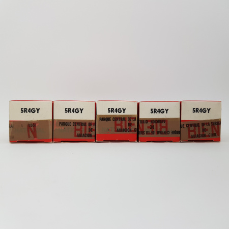 5 X 5R4GYA GE TUBE. NATIONAL BRANDED. 1970s PROD. BLACK PLATES. NOS/NIB. AA  ENA