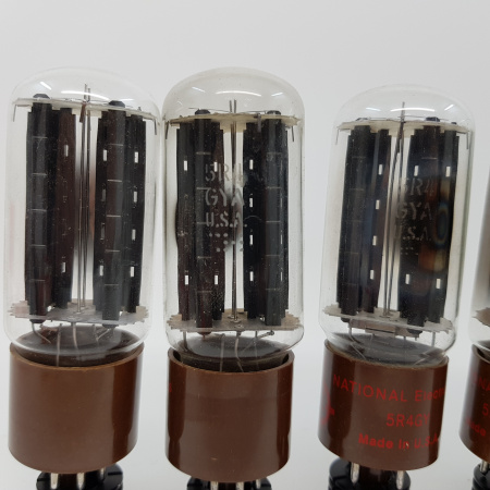 5 X 5R4GYA GE TUBE. NATIONAL BRANDED. 1970s PROD. BLACK PLATES. NOS/NIB. AA  ENA