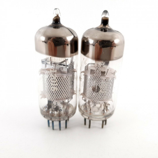 2 X EF183 / 6EH7 TELEFUNKEN TUBE. 1950s Siemens und Halske PROD. 99/104% CH131