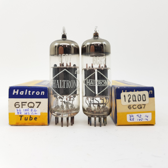 2 X 6FQ7 / 6CG7 HALTRON TUBE. NOS/NIB. RC61