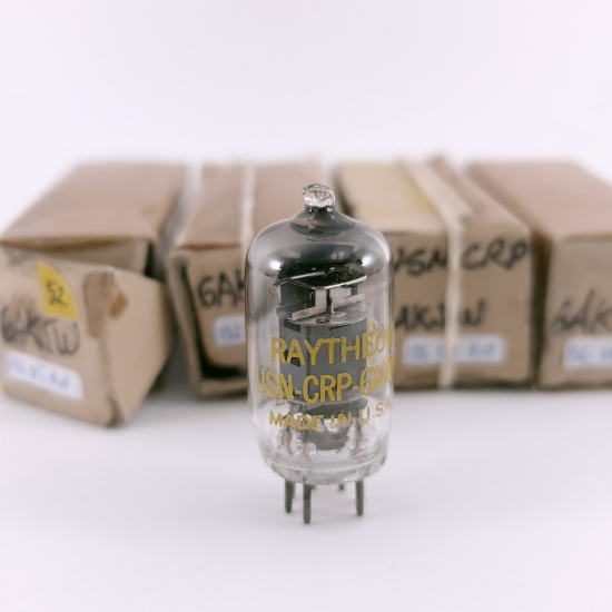 4 X 6AK5W RAYTHEON TUBE. 1950s ARMY...