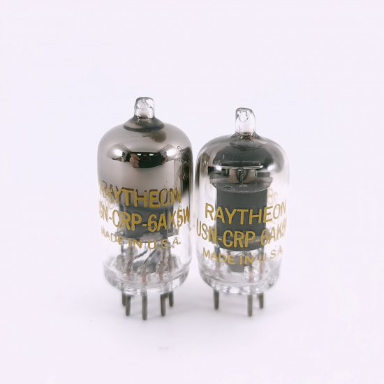 2 X 6AK5W RAYTHEON TUBE. 1950s ARMY...