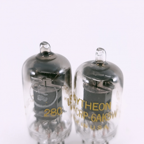 2 X 6AK5W RAYTHEON TUBE. 1950s ARMY...