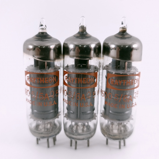 3 X 6AQ5W RAYTHEON TUBE. 1960s GE...