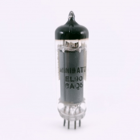 1 X EL90 / 6AQ5 MINIWATT TUBE. 1950s LAMPARA Z PROD. SOLID GETTER. 63. CH166