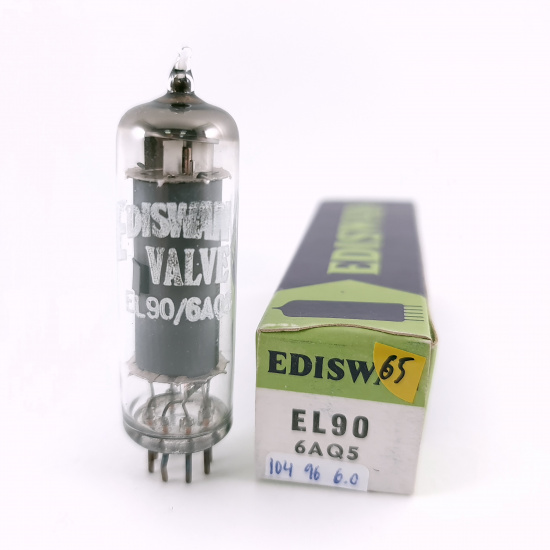 1 X EL90 / 6AQ5 EDISWAN TUBE. 1960s PROD. COPPER RODS. 65. CH166