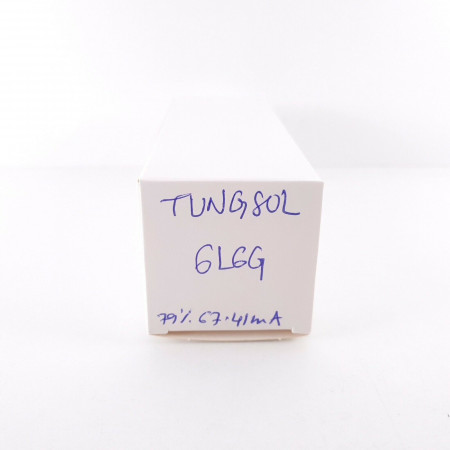 1 X 6L6G TUNGSOL TUBE. BLACK PLATES. 79%. CJ  ENA