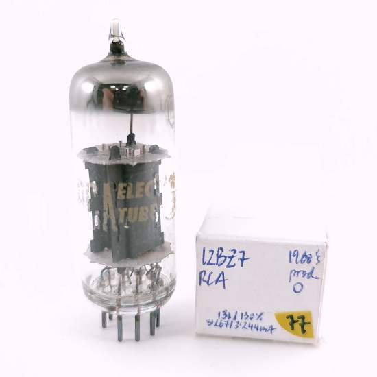 1 X 12BZ7 RCA TUBE. 1960s PROD. 77. CH166