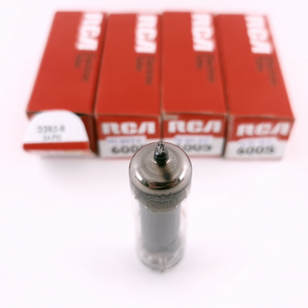 4 X 6005 / 6AQ5W RCA TUBE. 1960s PROD. BLACK PLATES. MATCHED QUAD. 78. CH166