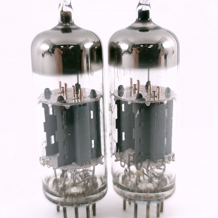 2 X 6CG7 / 6FQ7 HALTRON TUBE. 1960s HITACHI PROD. MATCHED PAIR. 81. CH166