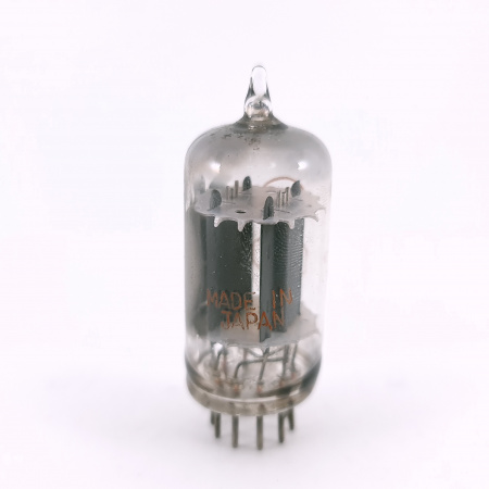 1 X 12AU7 TEN TUBE. 1960s PROD. 17MM PLATES. RECTANGULAR GETTER. USED. 99.CH166