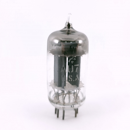 1 X 12AU7 / ECC82 GENERAL ELECTRIC TUBE. 1960s PROD. 17MM PLATES.USED.103.CH166