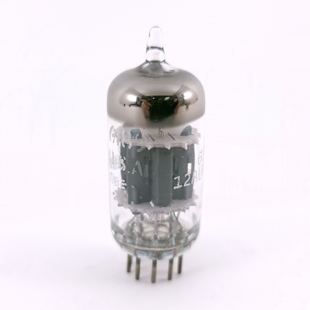 1 X 6189 / 12AU7WA GENERAL ELECTRIC TUBE. 1960s PROD. COPPER RODS. 104. CH166