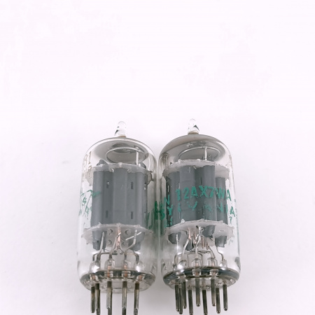 2 X 12AX7WA SYLVANIA TUBE. 1970s PROD. 17MM PLATES. MATCHED PAIR. 112. CH166