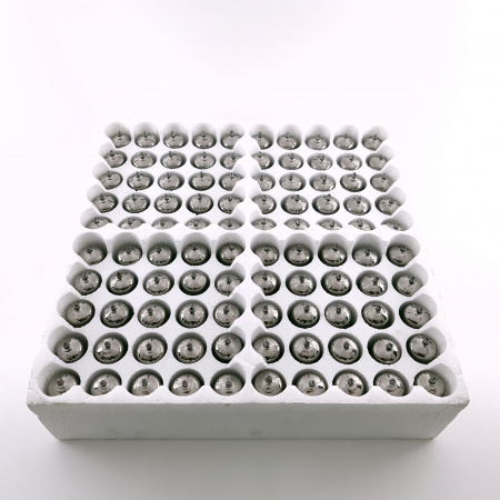 100 X EF80 MULLARD TUBE. 1960s PROD. B-CODES. MESH PLATE. COPPER RODS. CH113