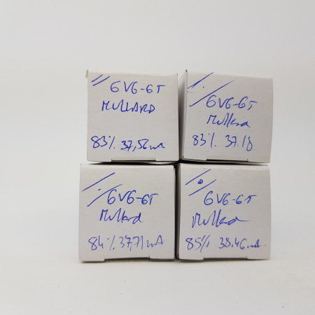 4 X 6V6GT MULLARD TUBE. NOS. MATCHED QUAD. BRITISH PRODUCTION. FR J CODE. C143