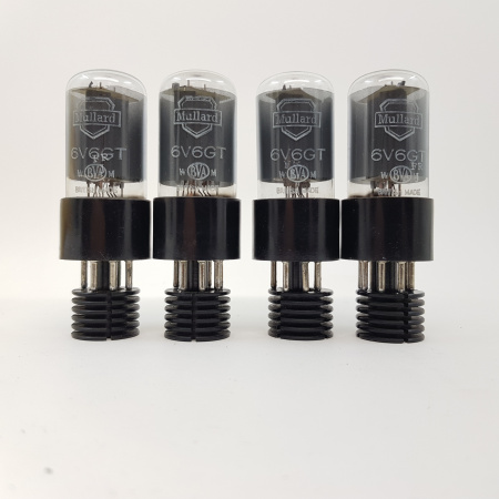 4 X 6V6GT MULLARD TUBE. NOS. MATCHED QUAD. BRITISH PRODUCTION. FR J CODE. C143
